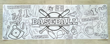 Load image into Gallery viewer, Boys Baseball Color Your Own Table Runner - 24&quot; x 72&quot;
