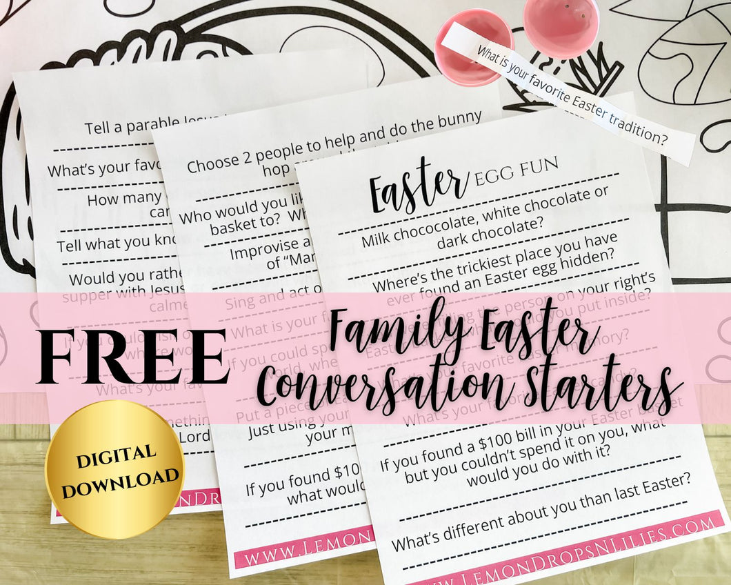 FREE Easter Conversation Starters