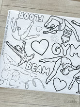 Load image into Gallery viewer, Girls Gymnastics Coloring Runner - 24&quot; x 72&quot;
