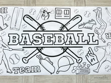 Load image into Gallery viewer, Boys Baseball Color Your Own Table Runner - 24&quot; x 72&quot;
