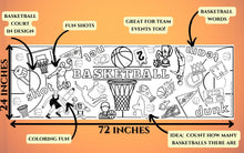 Load image into Gallery viewer, Boys Basketball Coloring Runner -  24&quot;x72&quot;
