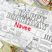 Load image into Gallery viewer, Happy Birthday Coloring Runner - Personalization Ready! - 24&quot;x72&quot;

