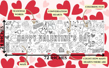 Load image into Gallery viewer, Valentine&#39;s Day Coloring Runner - 24&#39; x 72&quot;
