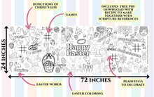 Load image into Gallery viewer, Jesus is Easter -  Color &amp; Learn Faith Table Runner 24&quot; x 72&quot;
