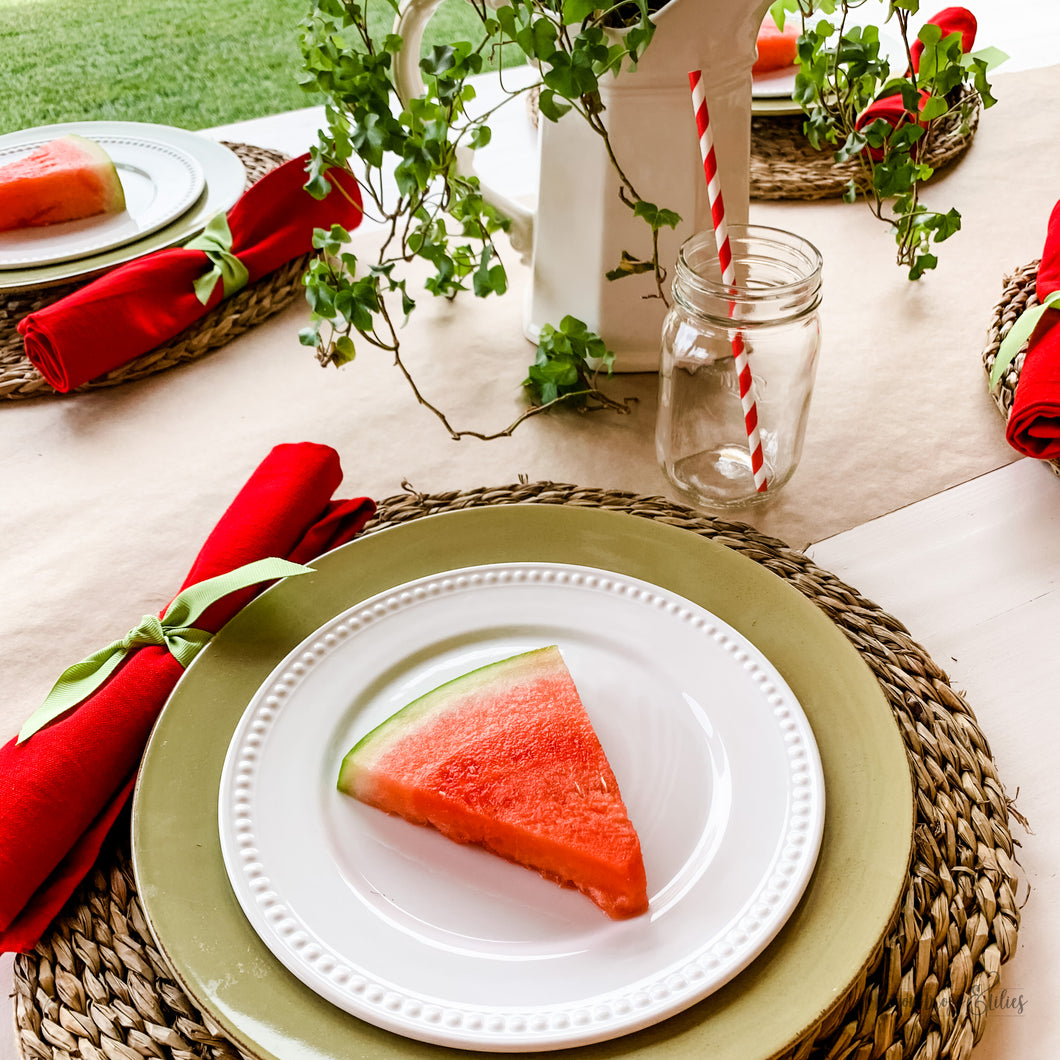 Red Cotton Cloth Napkin - set of 4