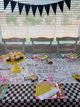 Load image into Gallery viewer, Back-to-School Coloring Table Runner 24&quot;x72&quot; -- XL Banner - Lemon Drops &amp; Lilies
