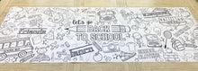 Load image into Gallery viewer, Back-to-School Coloring Table Runner 24&quot;x72&quot; -- XL Banner - Lemon Drops &amp; Lilies
