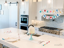 Load image into Gallery viewer, Deluxe &quot;Happy Birthday&quot; Large Felt Banner - Lemon Drops &amp; Lilies
