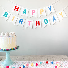 Load image into Gallery viewer, Deluxe &quot;Happy Birthday&quot; Large Felt Banner - Lemon Drops &amp; Lilies
