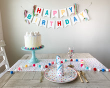 Load image into Gallery viewer, Deluxe &quot;Happy Birthday&quot; Large Felt Banner - Lemon Drops &amp; Lilies
