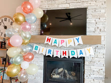 Load image into Gallery viewer, Deluxe &quot;Happy Birthday&quot; Large Felt Banner - Lemon Drops &amp; Lilies
