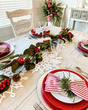 Load image into Gallery viewer, Frosty White Snowflake Charger/Placemat Set - Lemon Drops &amp; Lilies
