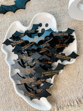 Load image into Gallery viewer, Halloween Conversation Starter Wood Bats - 31 days. PREORDER - Lemon Drops &amp; Lilies
