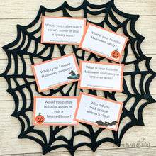 Load image into Gallery viewer, Halloween &quot;Talking Cards&quot; Conversation Starters - Set of 32 (DIGITAL DOWNLOAD) - Lemon Drops &amp; Lilies
