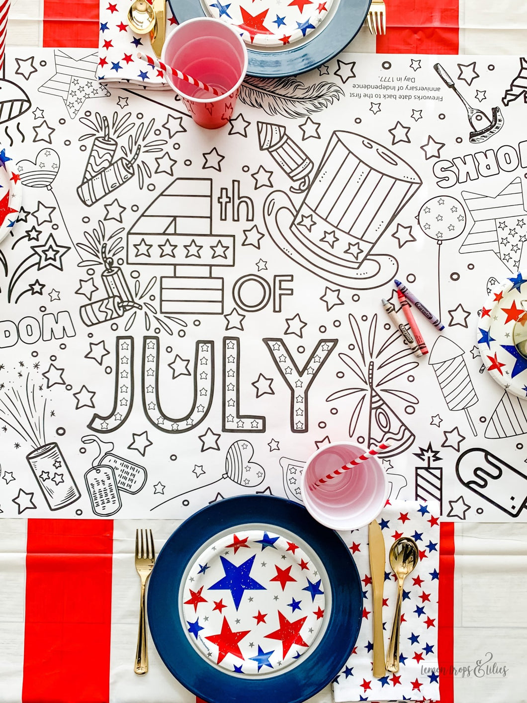 July 4th Coloring Table Runner 24