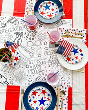 Load image into Gallery viewer, July 4th Coloring Table Runner 24&quot;x72&quot; - Lemon Drops &amp; Lilies
