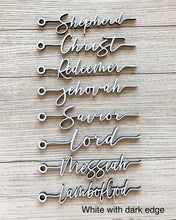 Load image into Gallery viewer, Names of Christ - 8 Ornament Set (6 inch) - Lemon Drops &amp; Lilies
