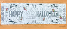Load image into Gallery viewer, &quot;Not So Scary Halloween&quot; Coloring Runner - Lemon Drops &amp; Lilies

