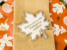Load image into Gallery viewer, Thanksgiving Conversation Leaves PREORDER- Set of 12 Thanksgiving Conversation Starters - Lemon Drops &amp; Lilies
