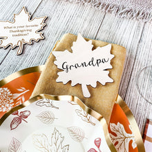 Load image into Gallery viewer, Thanksgiving Conversation Leaves PREORDER- Set of 12 Thanksgiving Conversation Starters - Lemon Drops &amp; Lilies
