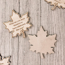 Load image into Gallery viewer, Thanksgiving Conversation Leaves PREORDER- Set of 12 Thanksgiving Conversation Starters - Lemon Drops &amp; Lilies
